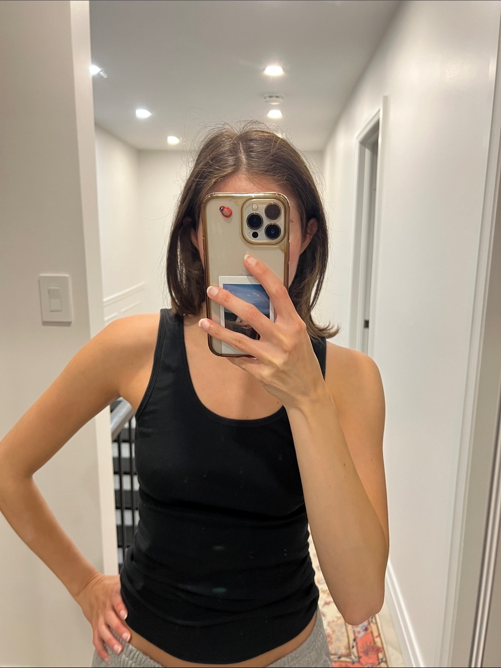 Classic Black Scoop Neck Tank Top - Women's